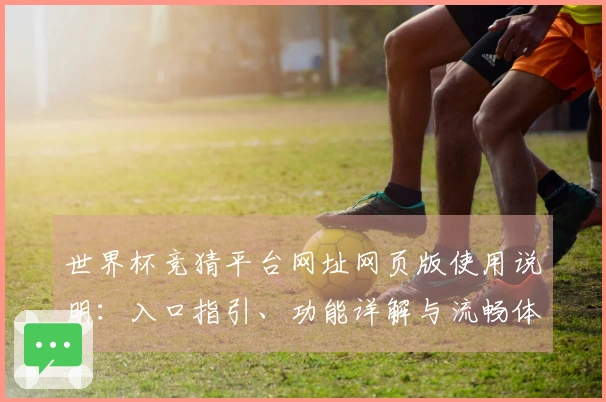世界杯竞猜平台网址网页版使用说明：入口指引、功能详解与流畅体验